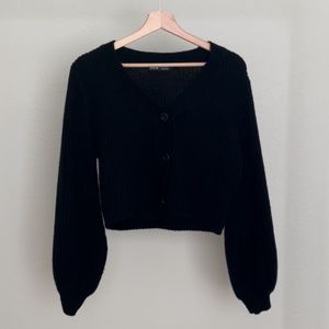 cropped knitted cardigan